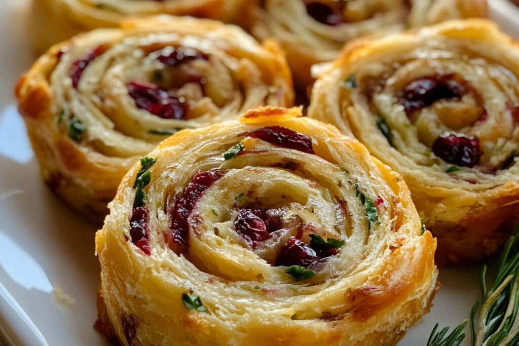 Delicious chicken cranberry pinwheels made with tender chicken, cream cheese, dried cranberries, and fresh spinach, rolled in a tortilla and sliced.